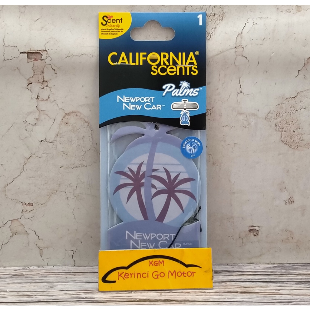 PEWANGI CALIFORNIA SCENTS PALMS PAPER NEWPORT NEW CAR PARFUM MOBIL