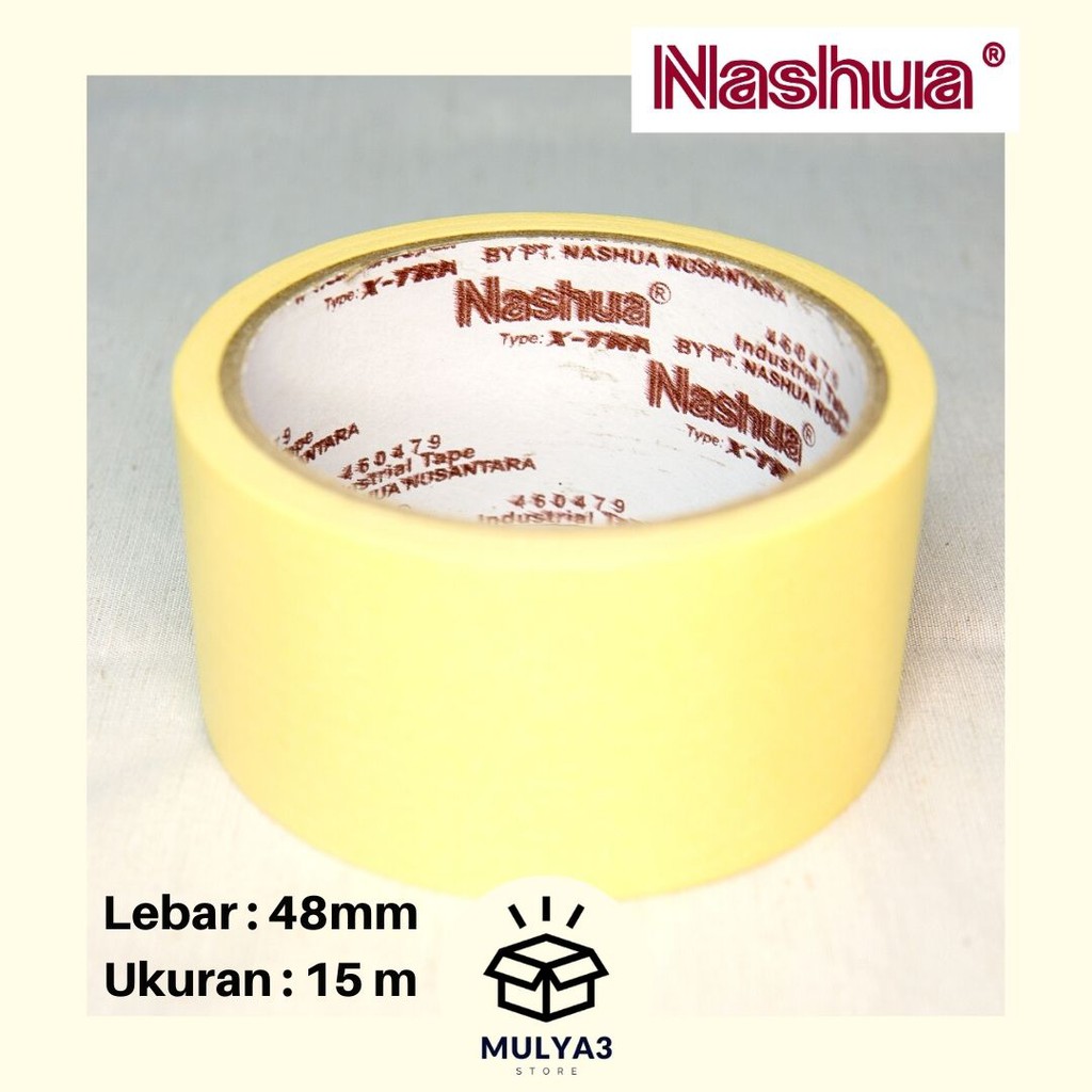 

Lakban kertas / solatip kertas / masking tape merk NASHUA lebar 48mm ukuran 15 meter