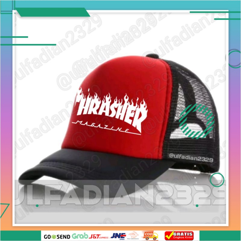 Topi Trucker Pria Dewasa Sopir Thrasher Premium Murah Original