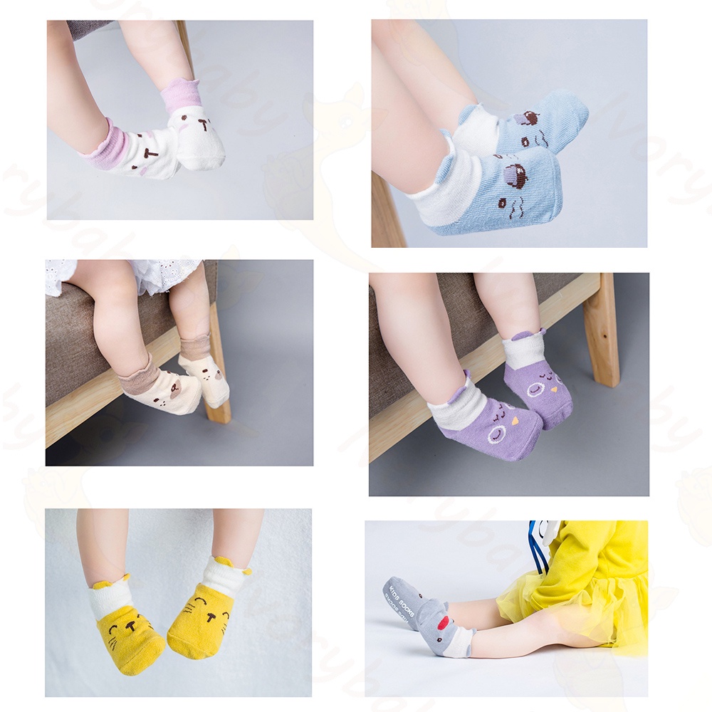 Ivorybaby Kaos kaki anak pendek/baby socks/kaos kaki bayi selutut degan motif lucu