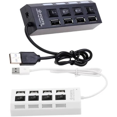 USB Hub 4 Port &amp; 7 Port LED On Off Kekinian / USB 2.0 Untuk Komputer dan Laptop 4 Port 7 Port