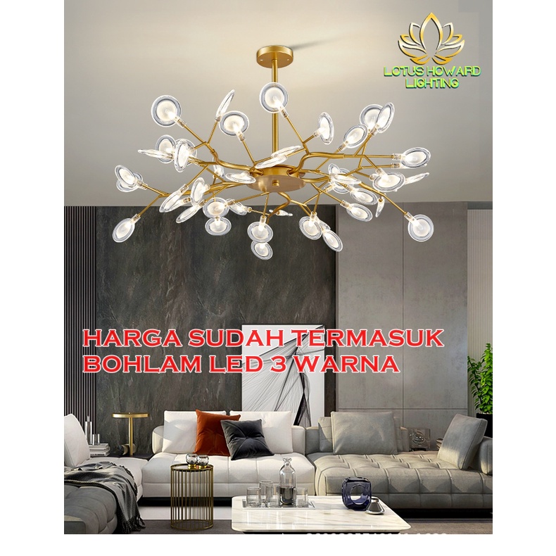 LAMPU HIAS GANTUNG FIREFLY TYPE LH9599-30 HEAD / LAMPU KUNANG KUNANG