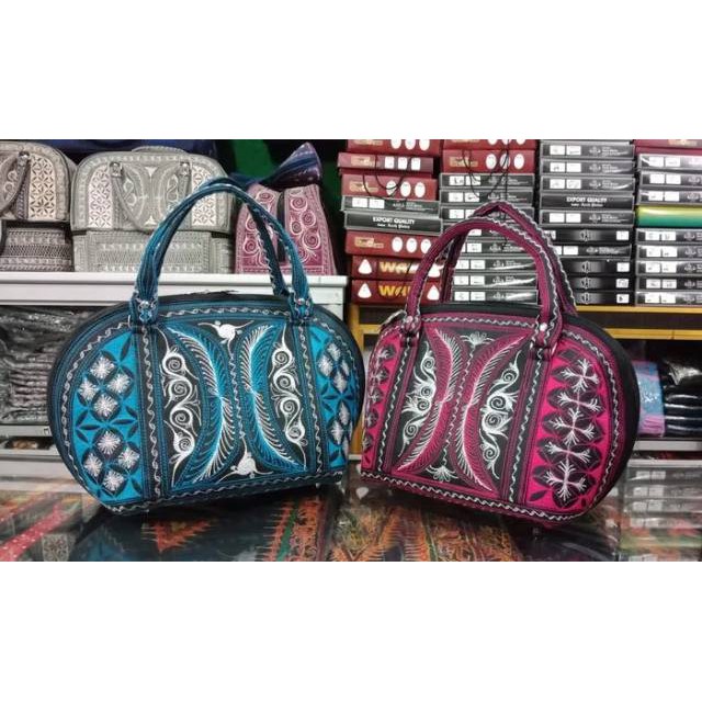 TAS PUNGGUNG WANITA CANTIK BERKILAU 0/ Tas Keong Bordiran Pintu Aceh (paling besar)