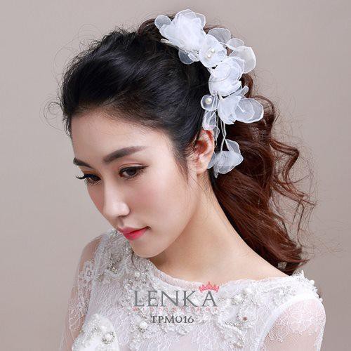 LENKA Aksesoris Pengantin Tiara Rambut Headpiece Pesta Hiasan Sanggul Bridesmaid TMP016