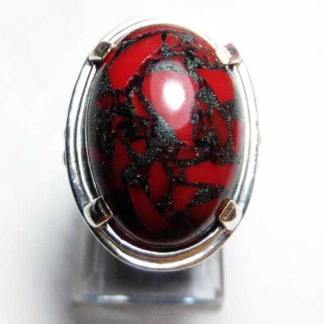 CINCIN BATU AKIK BADAR BESI MERAH