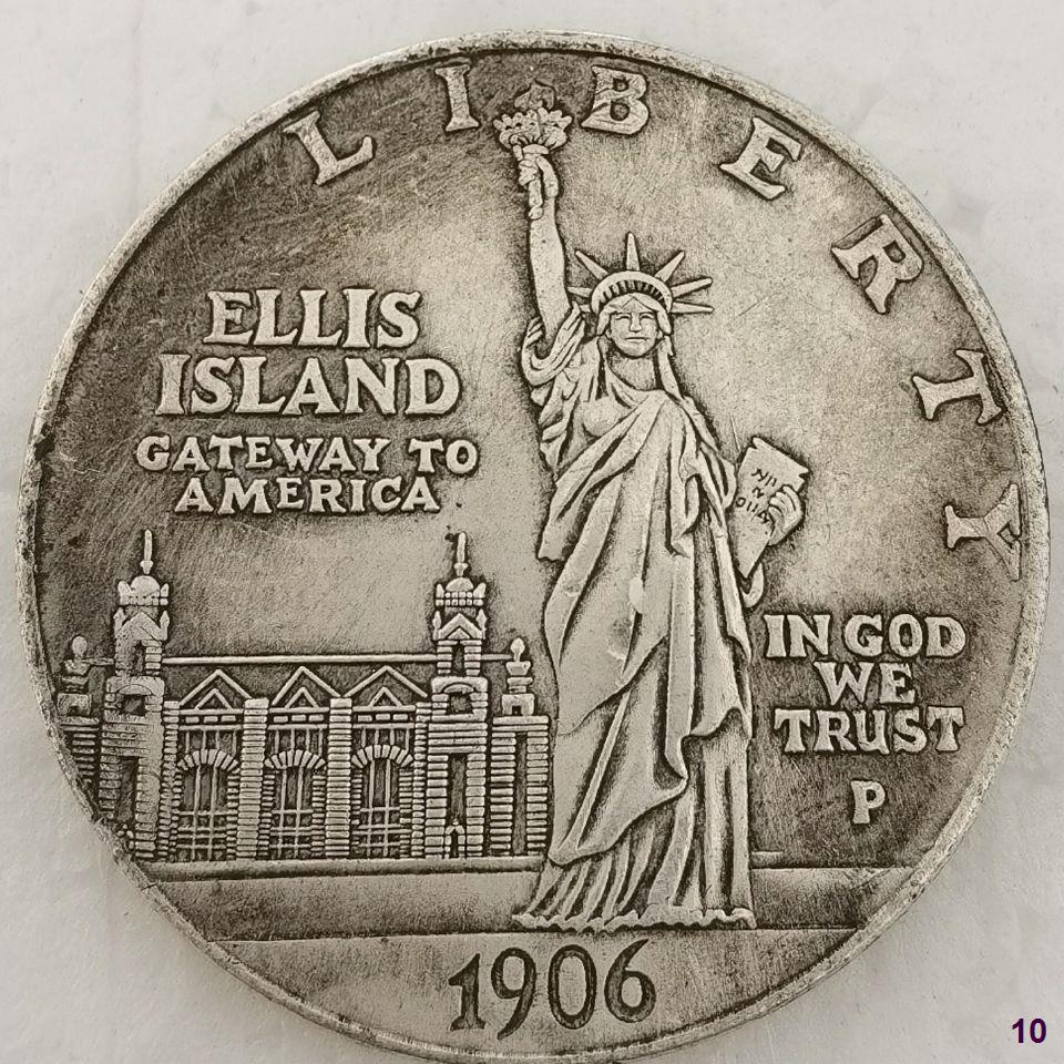 1906 Patung Liberty Amerika Obor Dolar Perak Koin Antik Amerika Koleksi Koin Peringatan