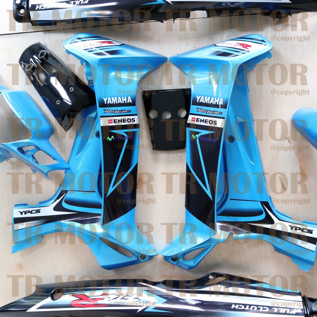 Cover Body Fizr F1zr Full Clutch Custom Biru Full Set Halus Cover Bodi Yamaha Fiz r