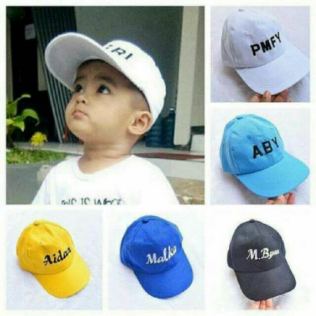 TOPI ANAK GRATIS BORDIR GAMBAR DAN NAMA KARAKTER