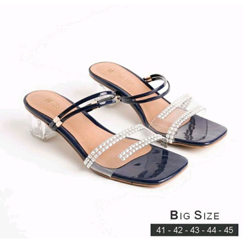 Sandal Wanita Uk Besar 41,42,43,44,45 Hak 5cm/Sandal Kerja Uk Big Size Jumbo/Sandal Santai &amp; Keundangan Big Size