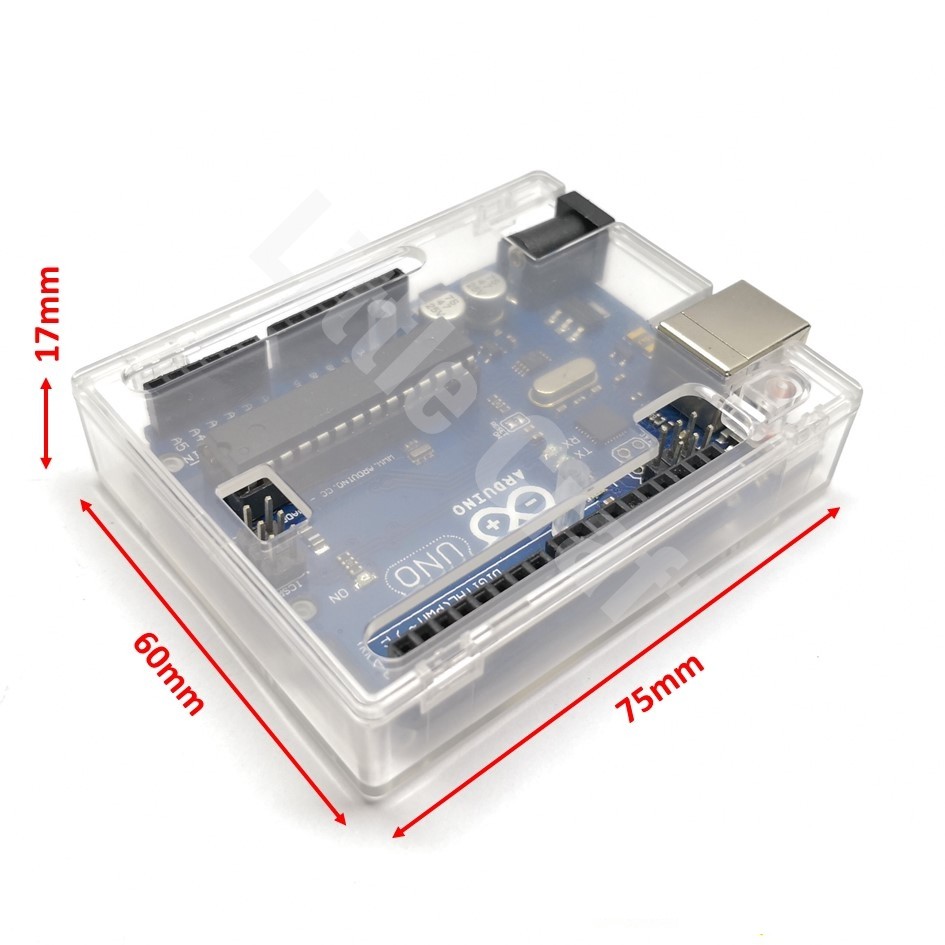 Casing Bening Plastic Arduino Uno R3 CLear V3 Box Kotak Case Arduino