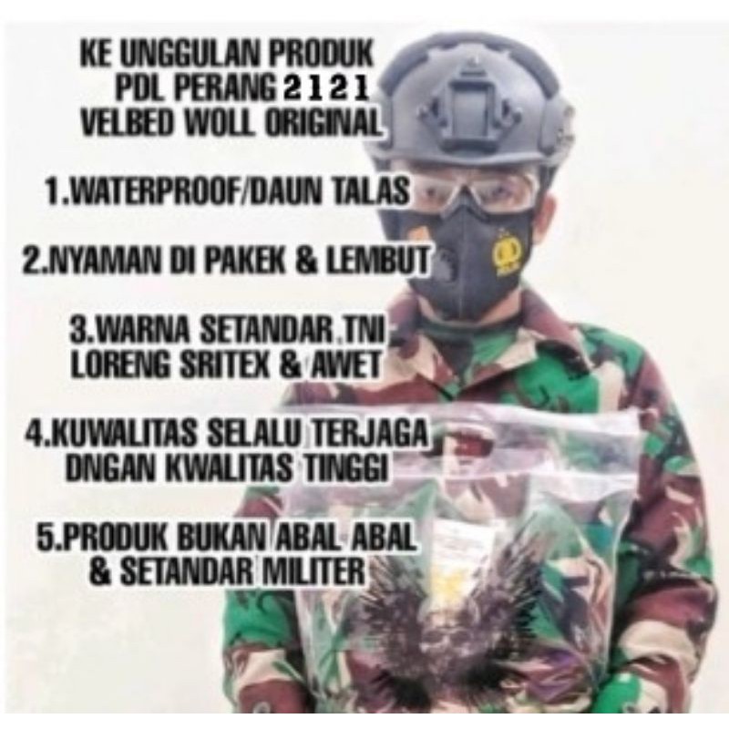 BAJU PDL MILITER 2121 VELBED WOLL