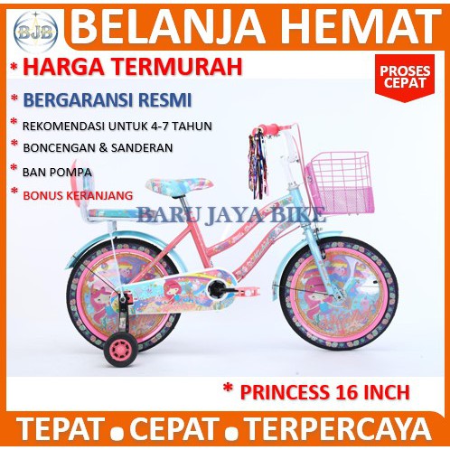 Sepeda Anak 16 inch Mini ATLANTIS | MICHEL | PRINCESS | SNOWY | MONCHICHI  GOLDEN