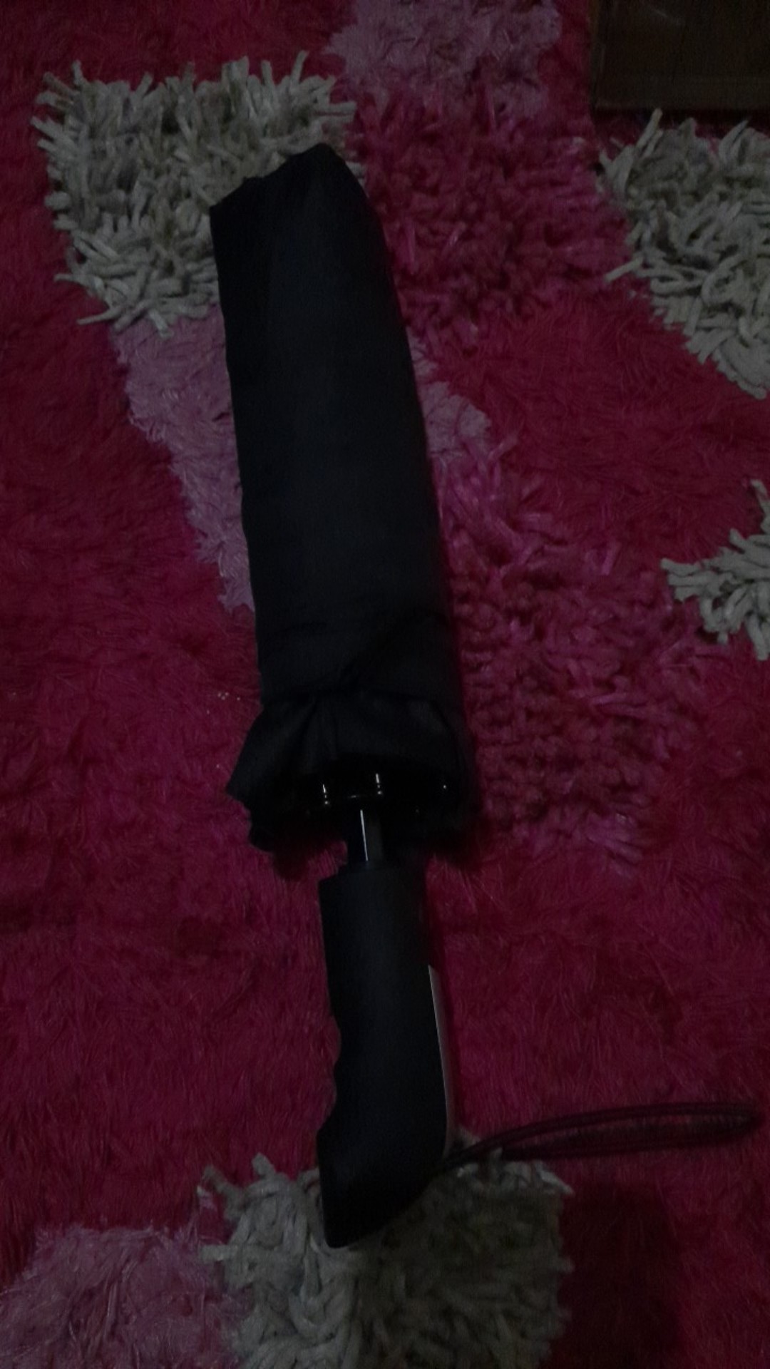 Payung Lipat Dengan Tombol Otomatis Hitam Polos High Quality Portabel Simple Elegan - Solid Black
