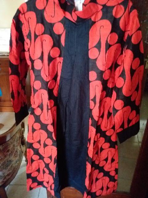 Tunik Santika Parang Combi Atasan Baju Seragam Batik Wanita  Modern.