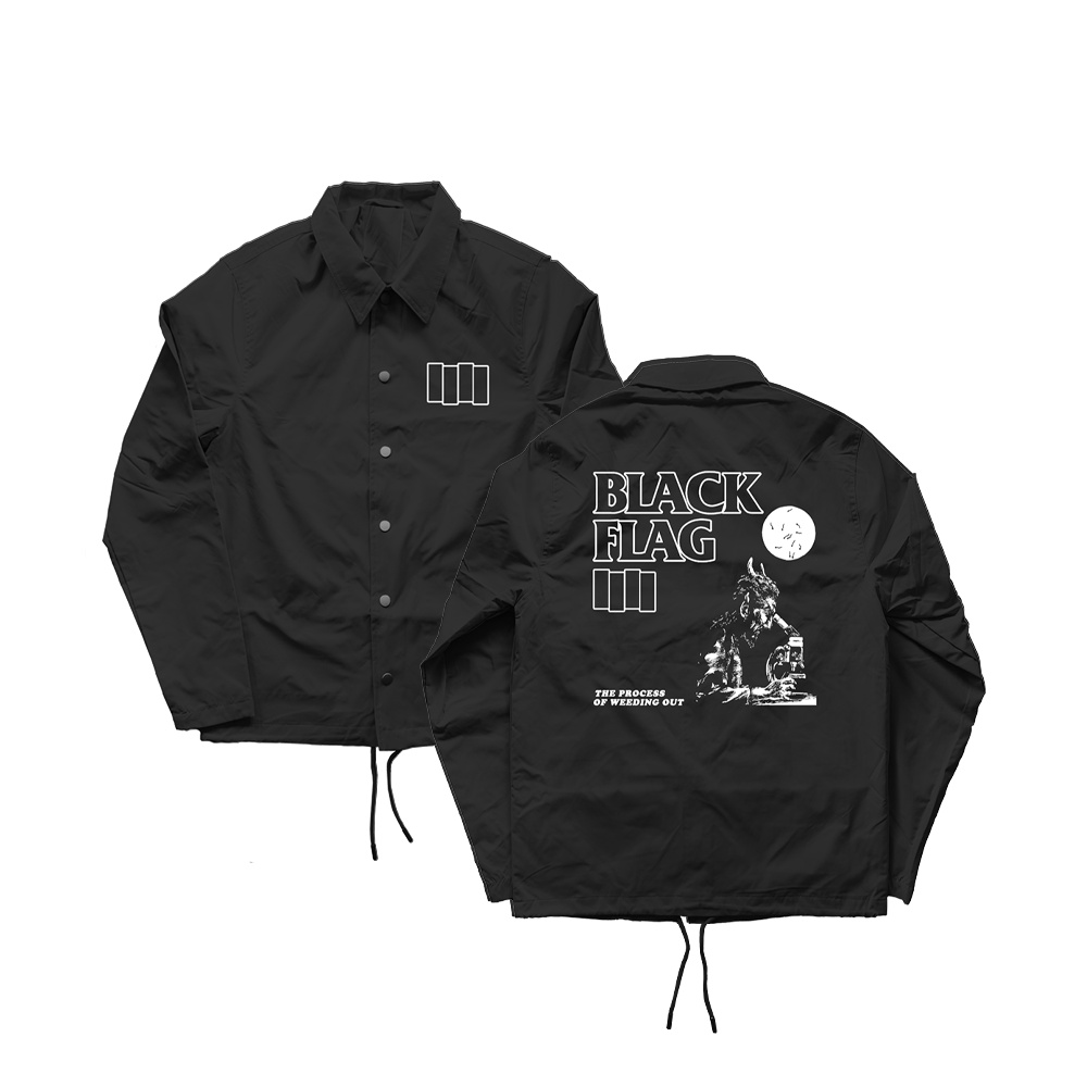 COACH JACKET BLACK FLAG | WINDBREAKER JAKET PRIA WANITA MUSIK BAND PUNK ROCK