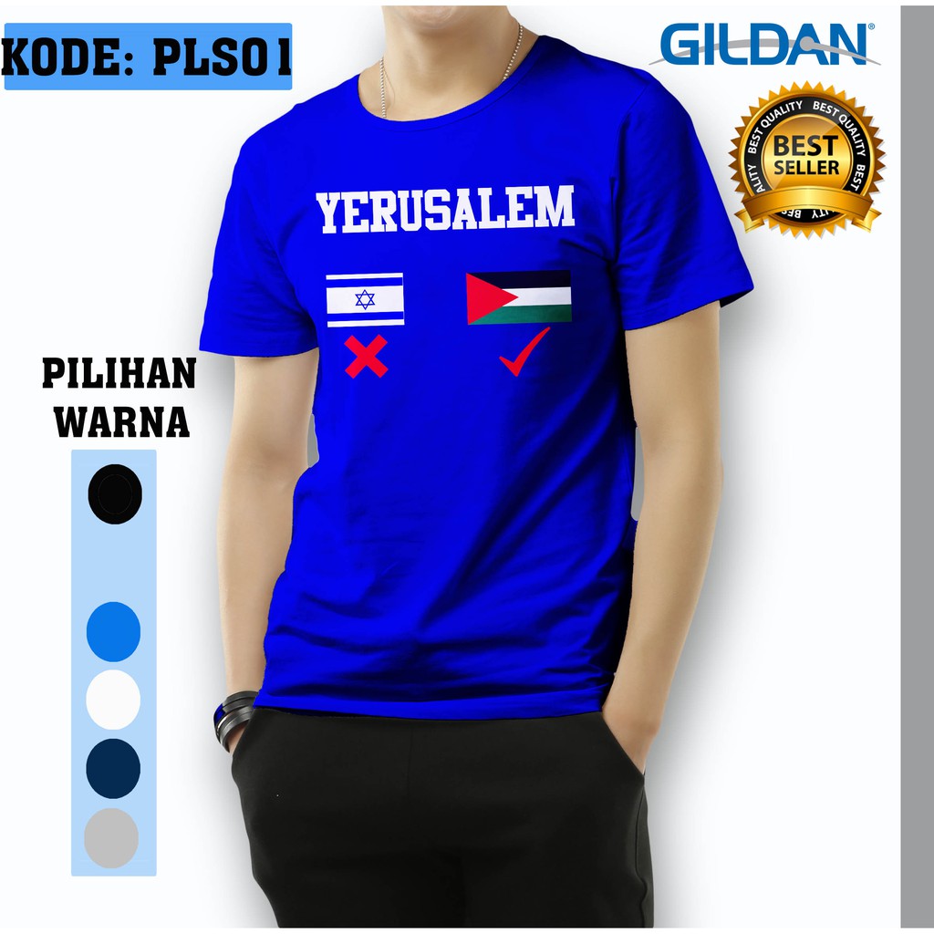 Kaos save palestine-Kaos save palestina yerusalem pls01 biru