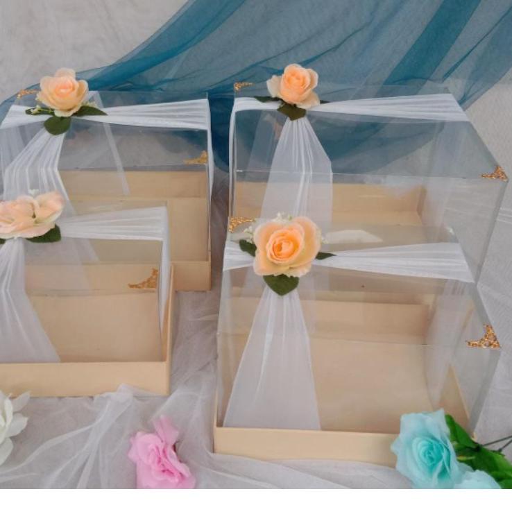 

Recomended.. kotak hantaran / box hantaran / Box seserahan satu set isi 4 / Box mahar isi 4