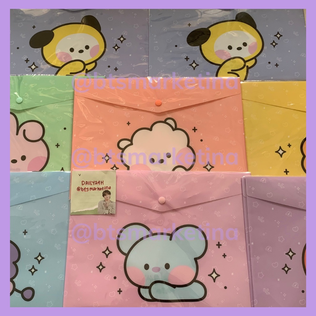 

READY STOK BT21 FILE POCKET UKURAN A4