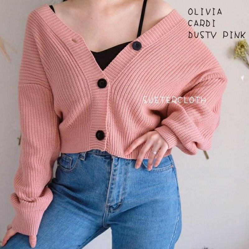 Cardigan Wanita / Cardigan Crop Rajut Premium Tebal ARSY Cardy