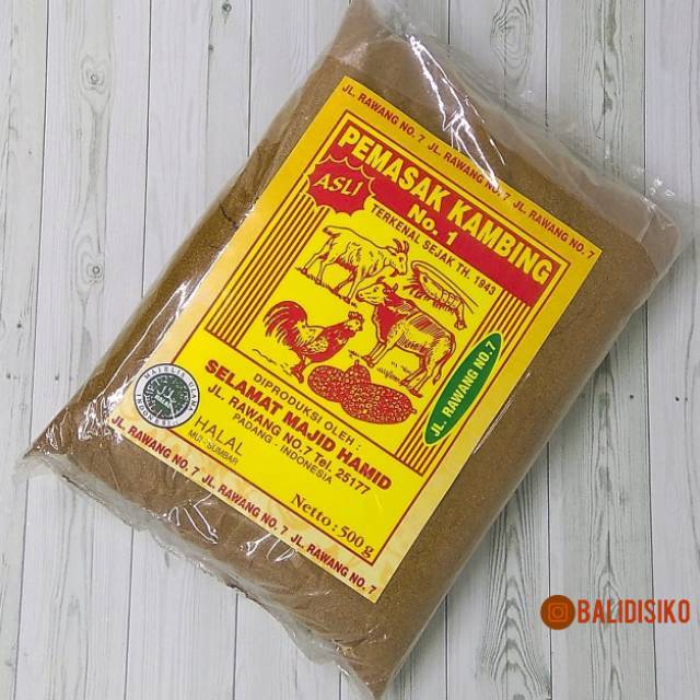 

Bumbu Pemasak Kambing Masakan Padang 500 gr