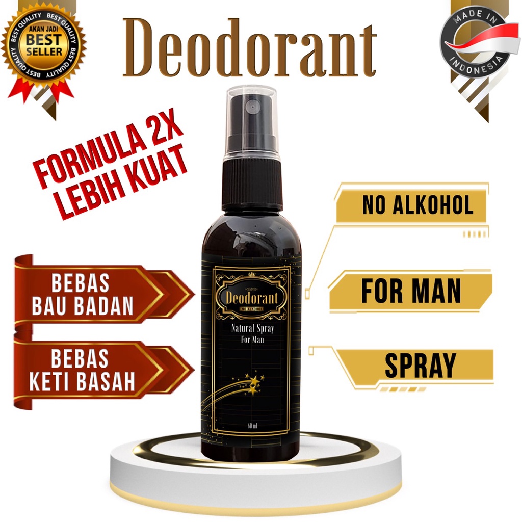 Deodorant Spray For Men Penghilang Bau Badan Ampuh Ketiak Kering No Alkohol Pencerah Ketiak Hitam No Parfume