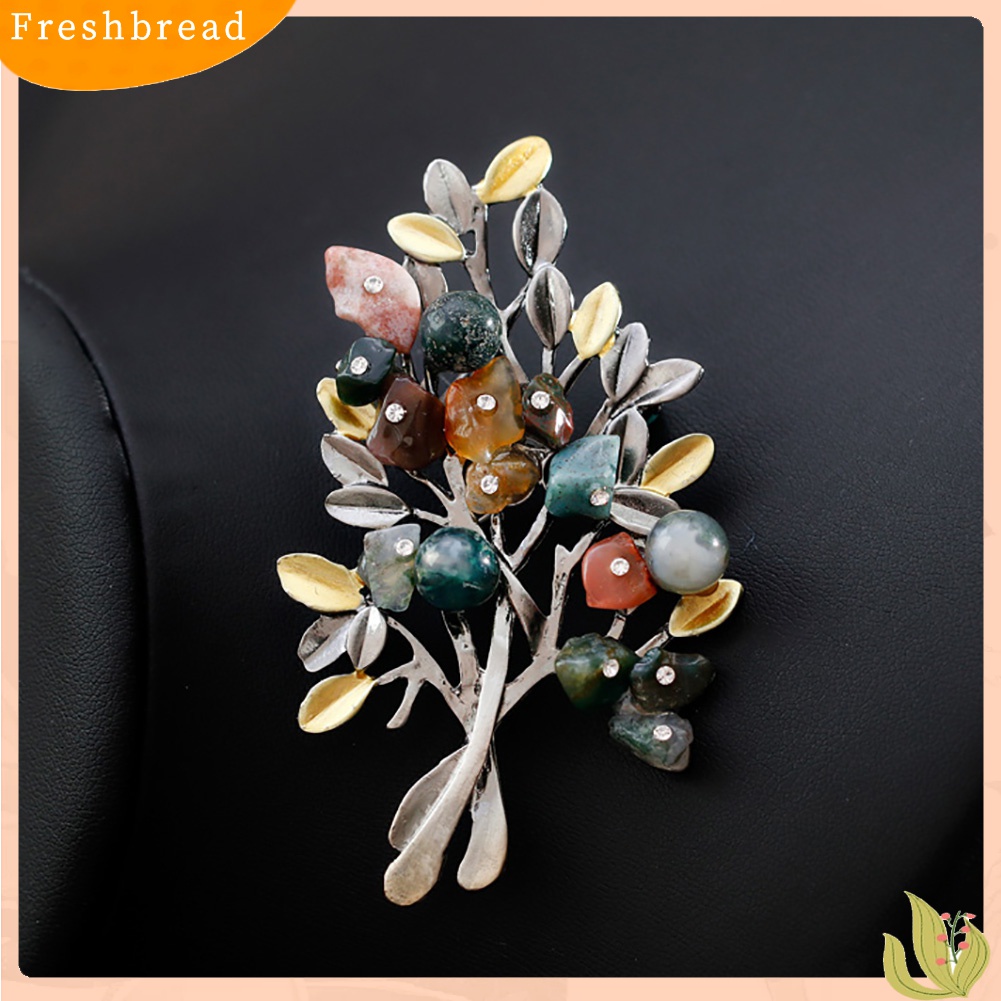 [ TERLARIS]Colorful Leaves Rhinestone Brooch Pin Shirt Decor Women Jewelry Party Gift