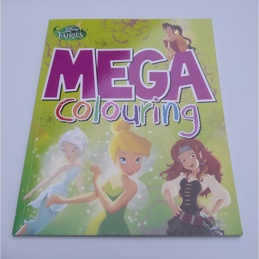 Buku Mewarnai Anak Impor Mega Colouring Tinkerbell