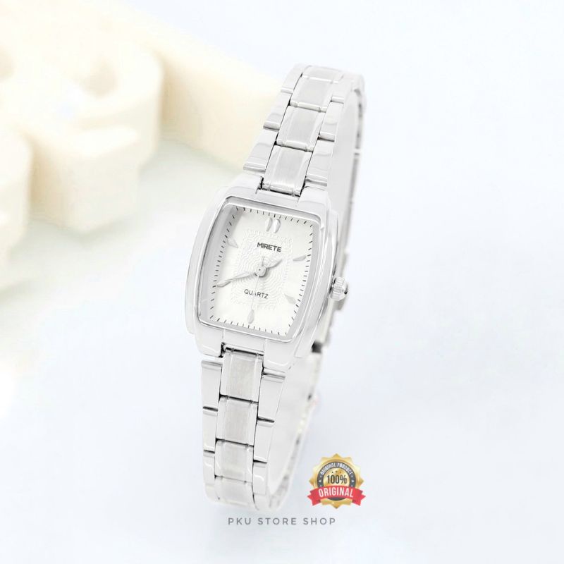 JAM TANGAN WANITA MODEL FASHION MIRETE ORIGINAL STRAP RANTAI STAINLISS TERMURAH TAHAN AIR_JAM TANGAN WANITA MIRETE WATER RESISTEN SIMPLE CANTIK BISA COD