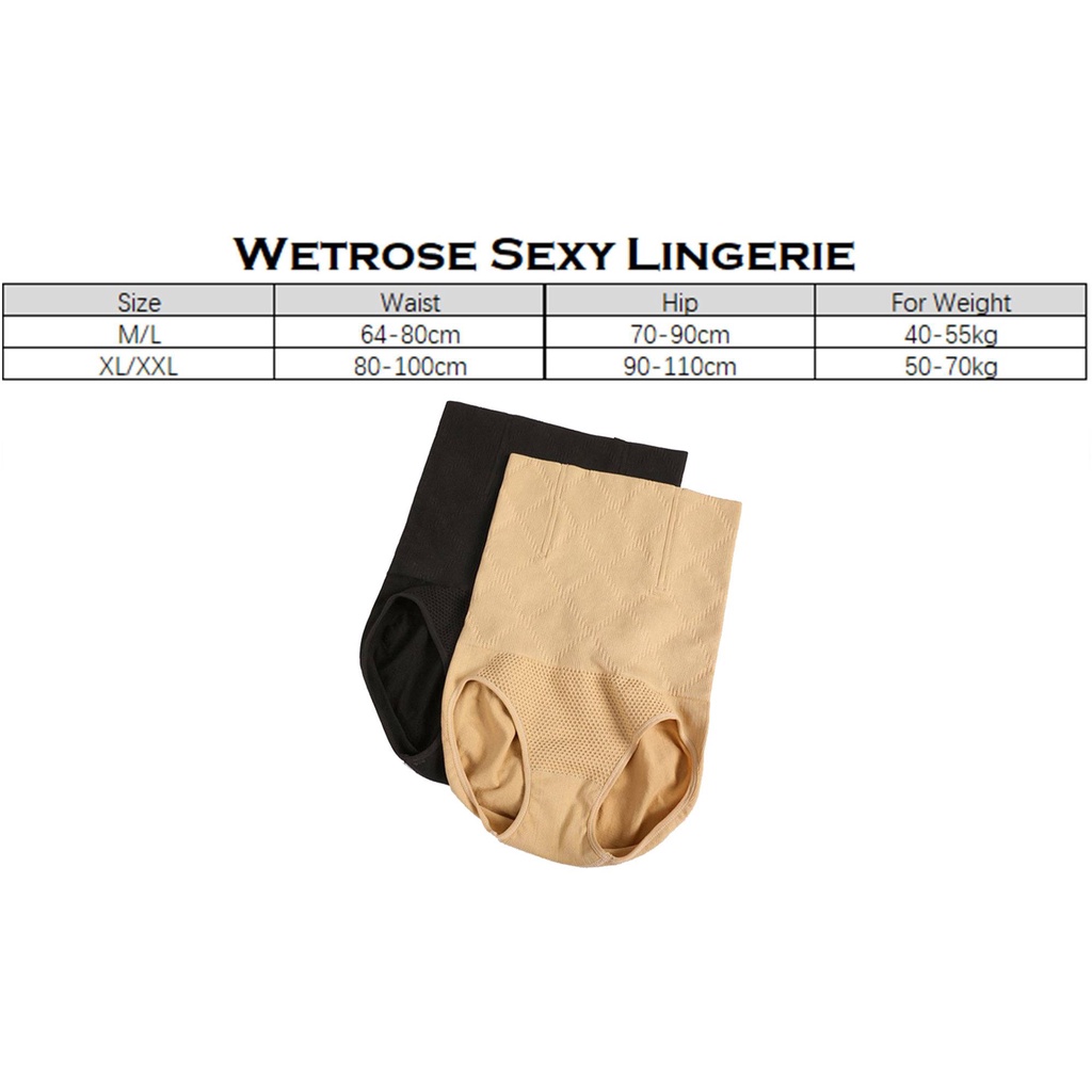 【Wetrose】Pinggang Tinggi Korset Pelangsing Cincher Pakaian Dalam Pembentuk Panty Pemanasan Untuk Ibu Hadiah