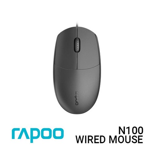 RAPOO Wired Mouse N100 - Black