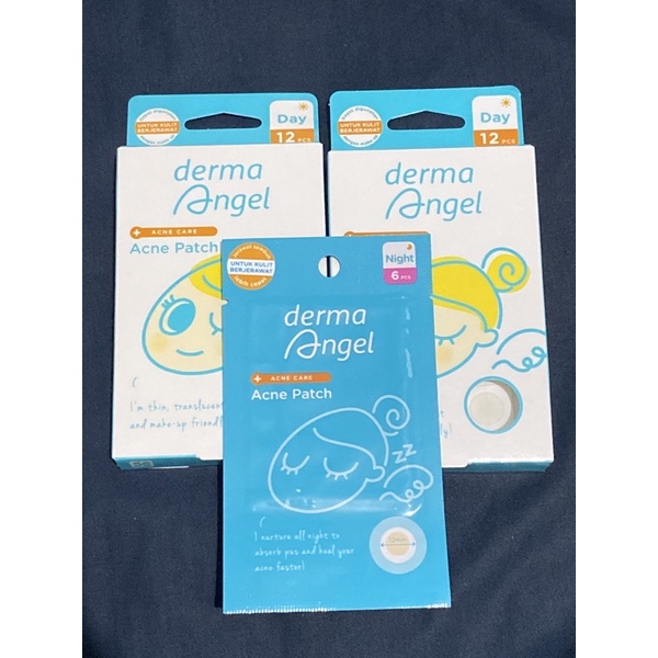 DERMA ANGEL Acne Patch Day Night | Plester Jerawat Transparan | Intensive Gel