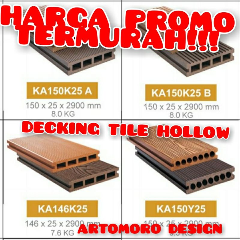 DECKING WPC HOLLOW (BOLONG) KAYU ASRI