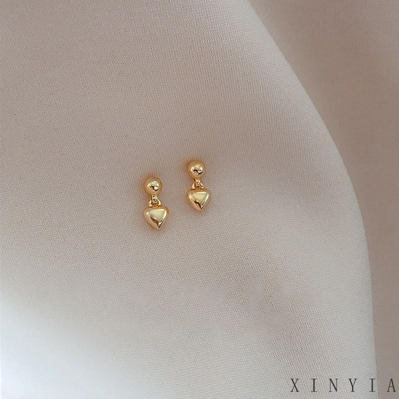 【Bayar di tempat】Hati Anting Exquisite Small Earrings Set One Week Fashion Ear Jewelry Simple Accessories Gifts