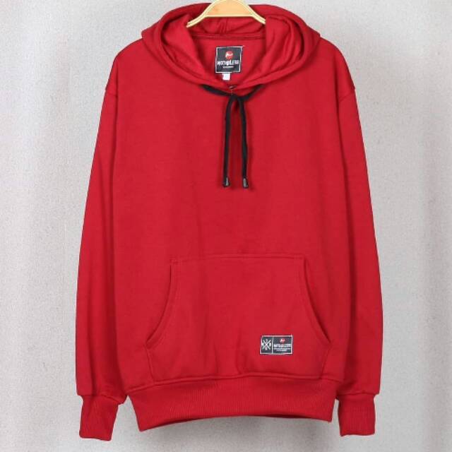 Jaket Sweater Hoodie Distro Warna Merah Cabe Red Chili Hot