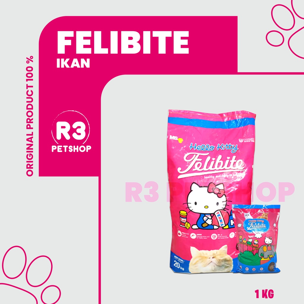 Makanan kucing kering murah Felibite 1kg All variant