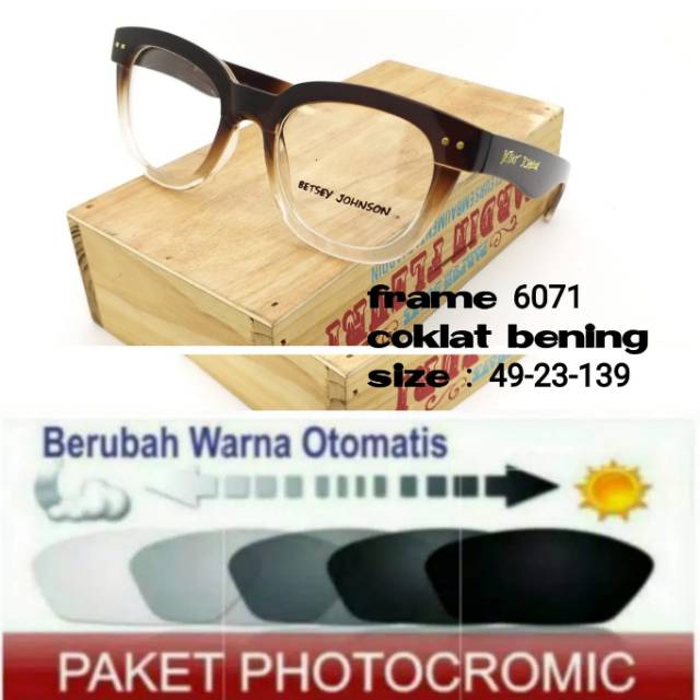 Frame Kacamata Minus PHOTOCROMIC, Kaca mata Anti Radiasi, Kacamata Anti UV, Kaca mata Photo Grey