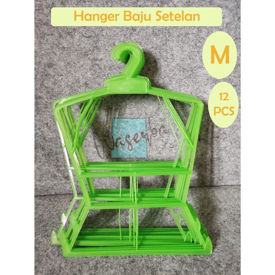 Hanger Baju Setelan 12PCS - Gantungan Pakaian Gantugan Baju Setelan