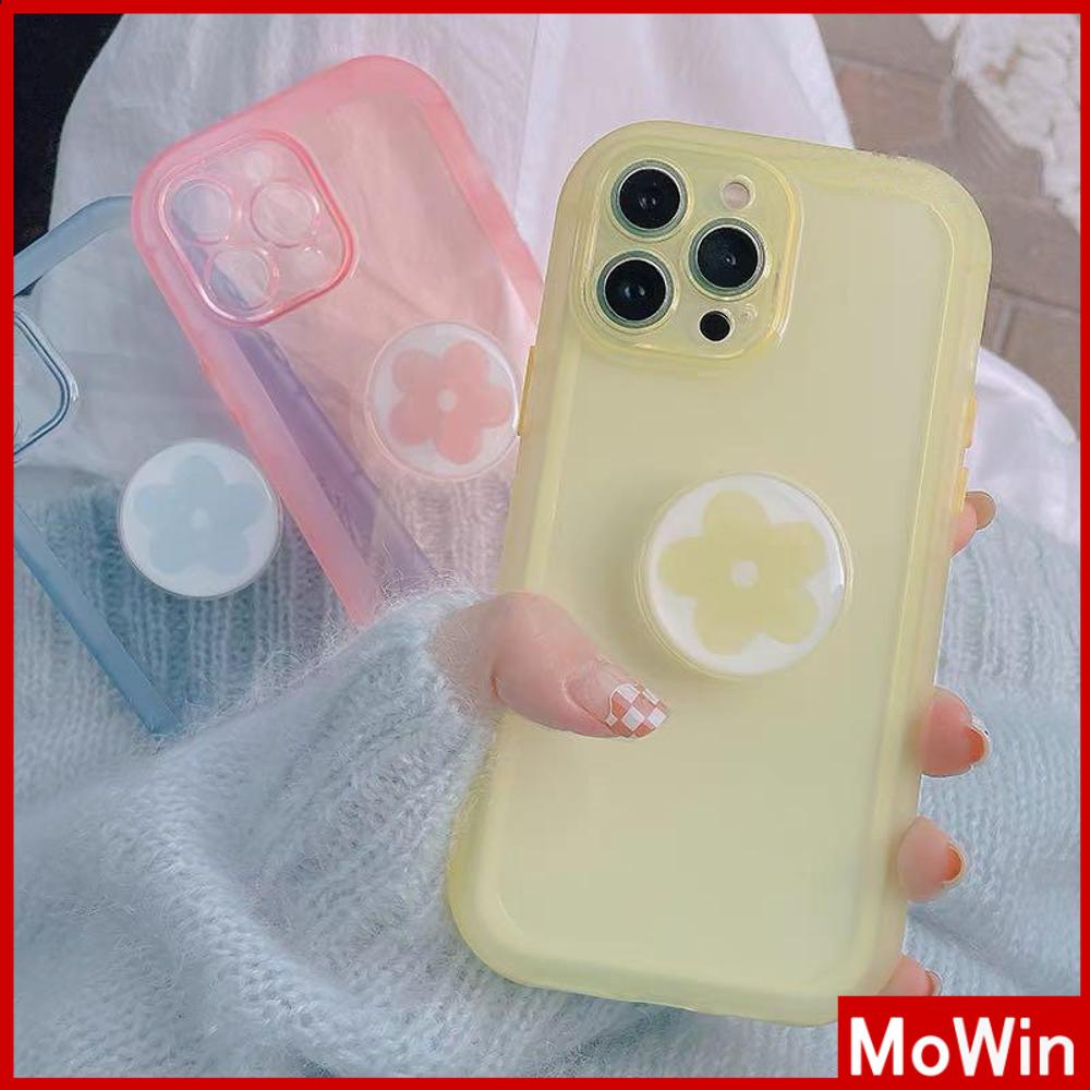 iPhone Case with Grip Cute Folding Stand Clear Case Soft Case TPU Airbag Shockproof Protection Camera Candy Color Compatible For iPhone 14 Pro Max 14 Plus 13 Pro Max 12 11 XR 7Plus