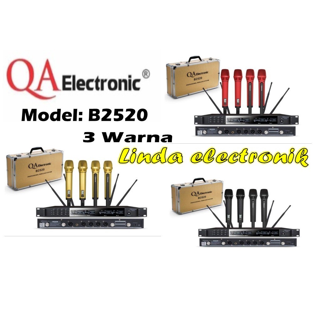 Mic Wireless QA ELECTRONIC B2520 / B 2520 Original By RDW 4 Handheld