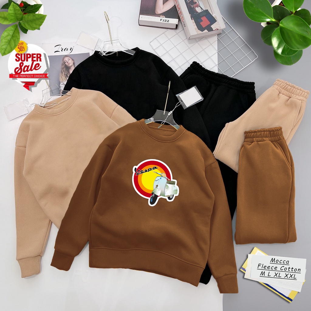 🅳🅵 Sweater Vespa Aesthetic | Sweter Pria &amp; Wanita | Dhea Fashion