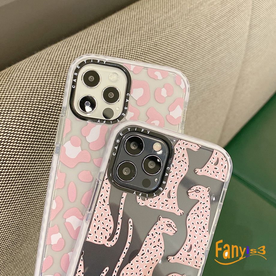 【Ready Stock】Graffiti Pink Leopard Casing iPhone 12 Mini 12 11 Pro Max SE 2020 Xs Max XR 6s 8 7 Plus Phone Case Casetify Shockproof Transparent Soft TPU Back Cover-4