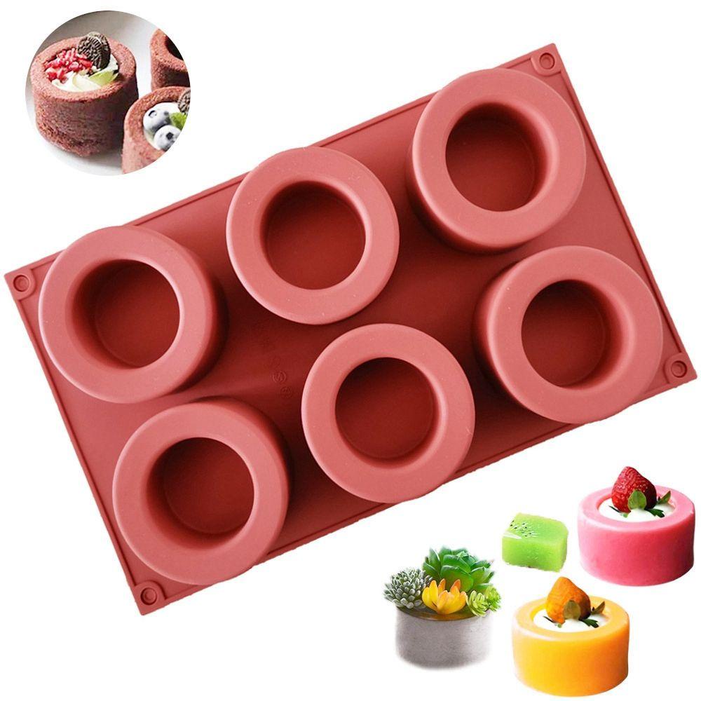 [Elegan] Cetakan Plester Tanah Liat DIY Bakeware Bulat Perlengkapan Dapur Sukulen Aromaterapi Kue Tools