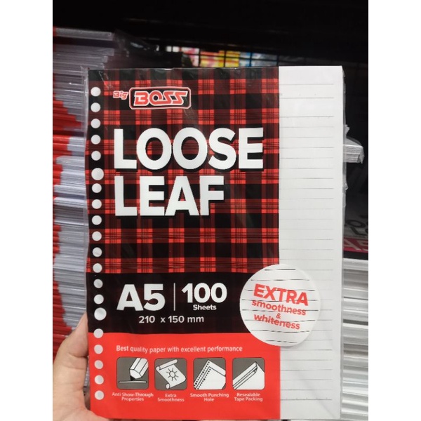 

Loose leaf garis A5 big boss 100 lembar