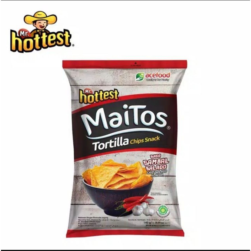 

Mr.Hottest Maitos Tortilla Chips Rasa Sambal Balado 140gr