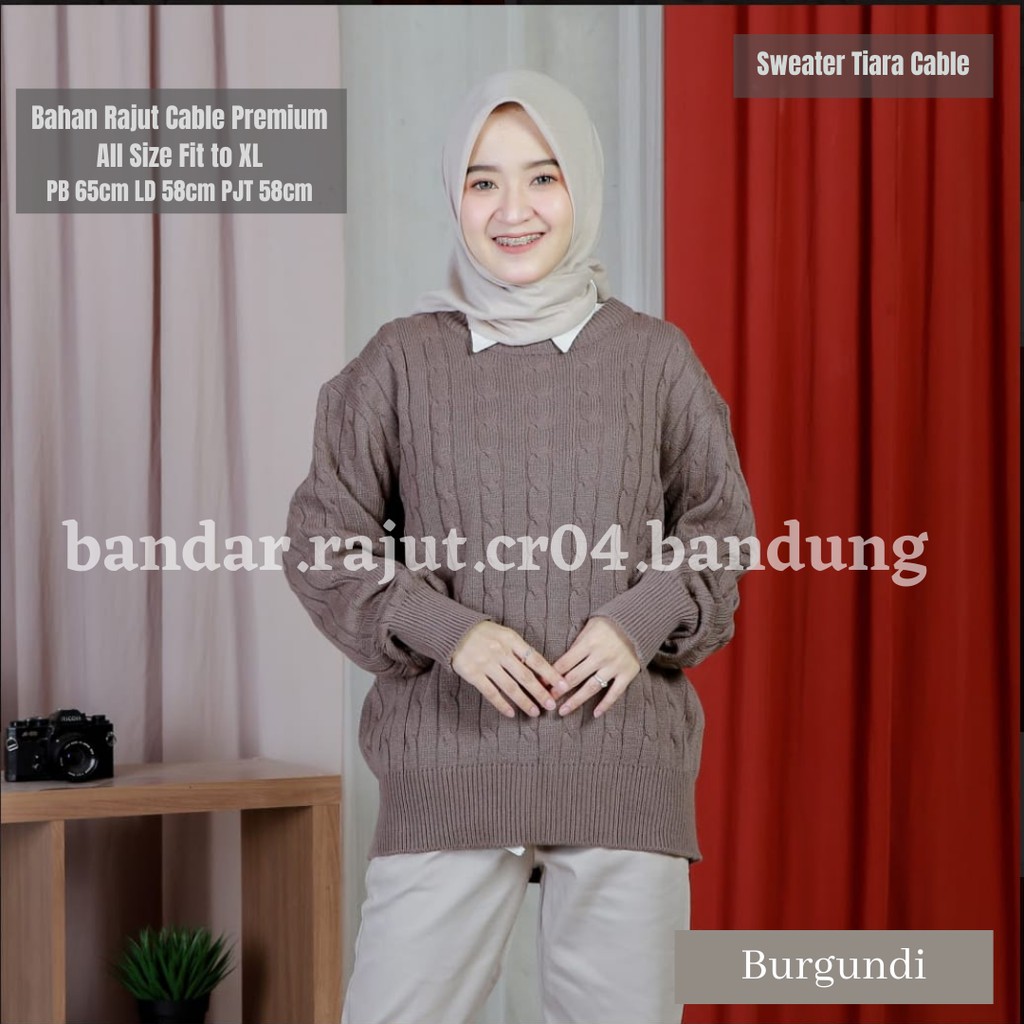 Sweater Rajut Tiara Cable 7 Gate Branded