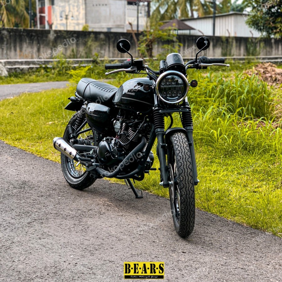 Modifikasi Kawasaki W175 Black Style Edition