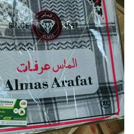♠ SORBAN ASLI SAUDI Surban Imamah Arab Almas Arafat Shemagh Merah Hitam ►