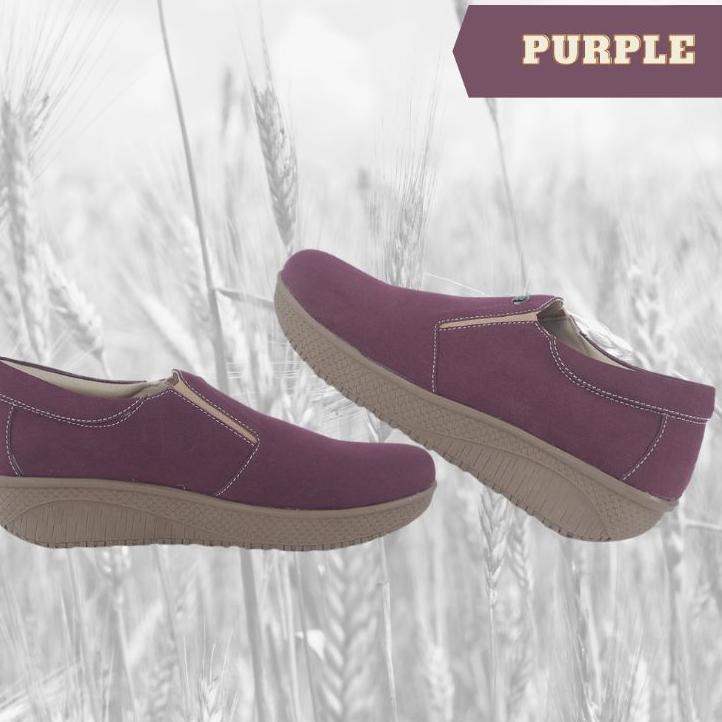 (TERBARU) sepatu kasual wanita slip on Wedges Kantoran - Sepatu Wanita Footwear AQILA Ori