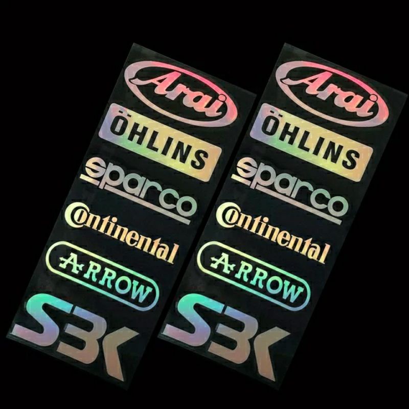 1SET STICKER MOTOR, STICKER HELM ROAD RACE, SUPER BIKE, RACING, TRAIL MOTOGP GSX NINJA R25 R15