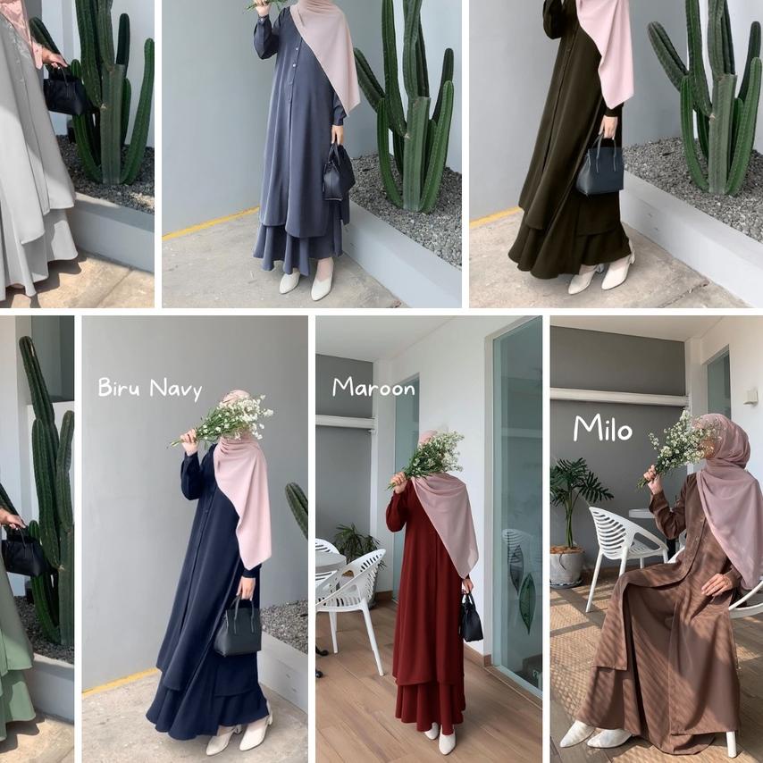 ✸ Syahila Setelan Wanita Rok Tunik One Set Terbaru 2021 / Baju Wanita Muslim ➷